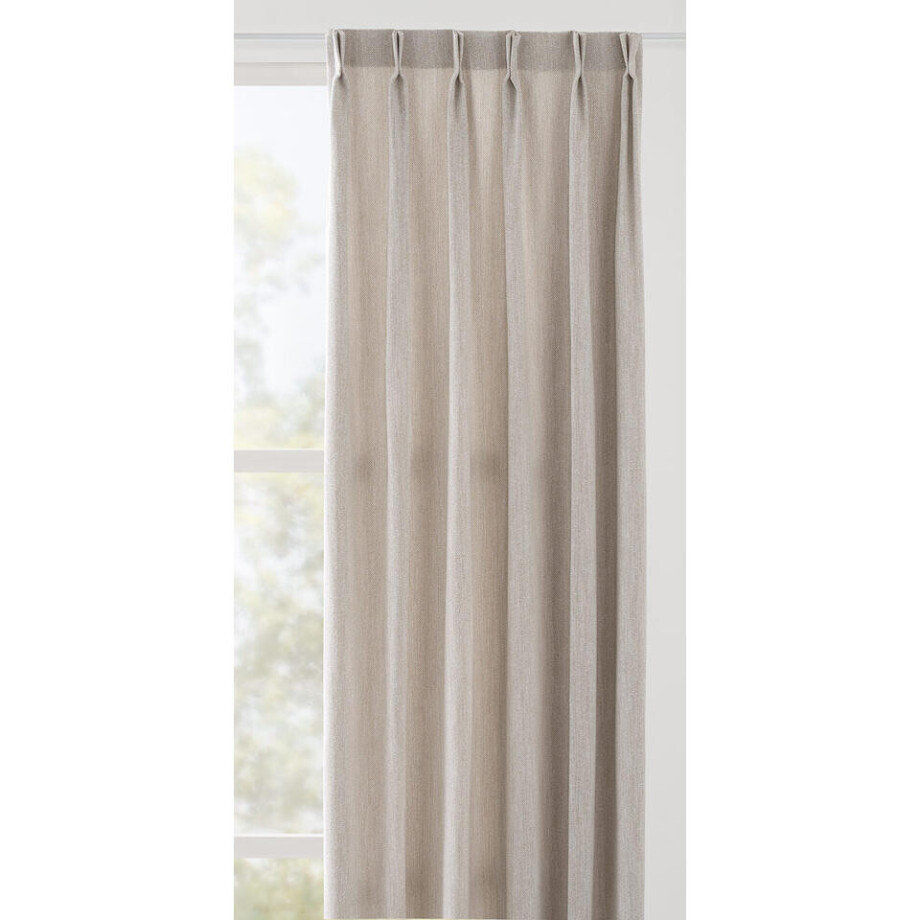 Leen Bakker - Gordijnstof Mia - Linnenkleur - Polyester - Beige - B140 Cm afbeelding 1