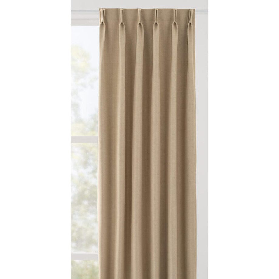 Leen Bakker - Gordijnstof Rudy - Polyester - Taupe Leen Bakker - Gordijnstof Rudy - Polyester - Taupe afbeelding 1