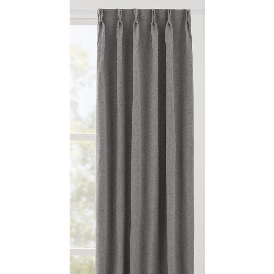 Leen Bakker - Gordijnstof Floris - Polyester - Grijs - B150 Cm Leen Bakker - Gordijnstof Floris - Polyester - Grijs - B150 Cm afbeelding 1