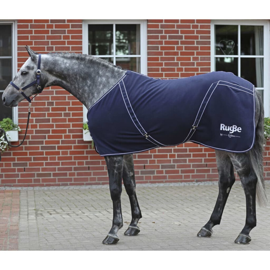 Covalliero Paardendeken RugBe Classic 125 cm fleece marineblauw Covalliero Paardendeken RugBe Classic 125 cm fleece marineblauw afbeelding 1