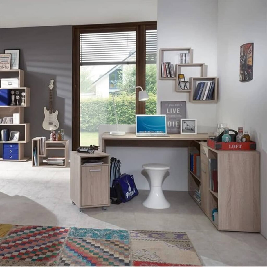 FMD Wandschap met 3 vakken eikenkleurig FMD Wandschap met 3 vakken eikenkleurig afbeelding 1