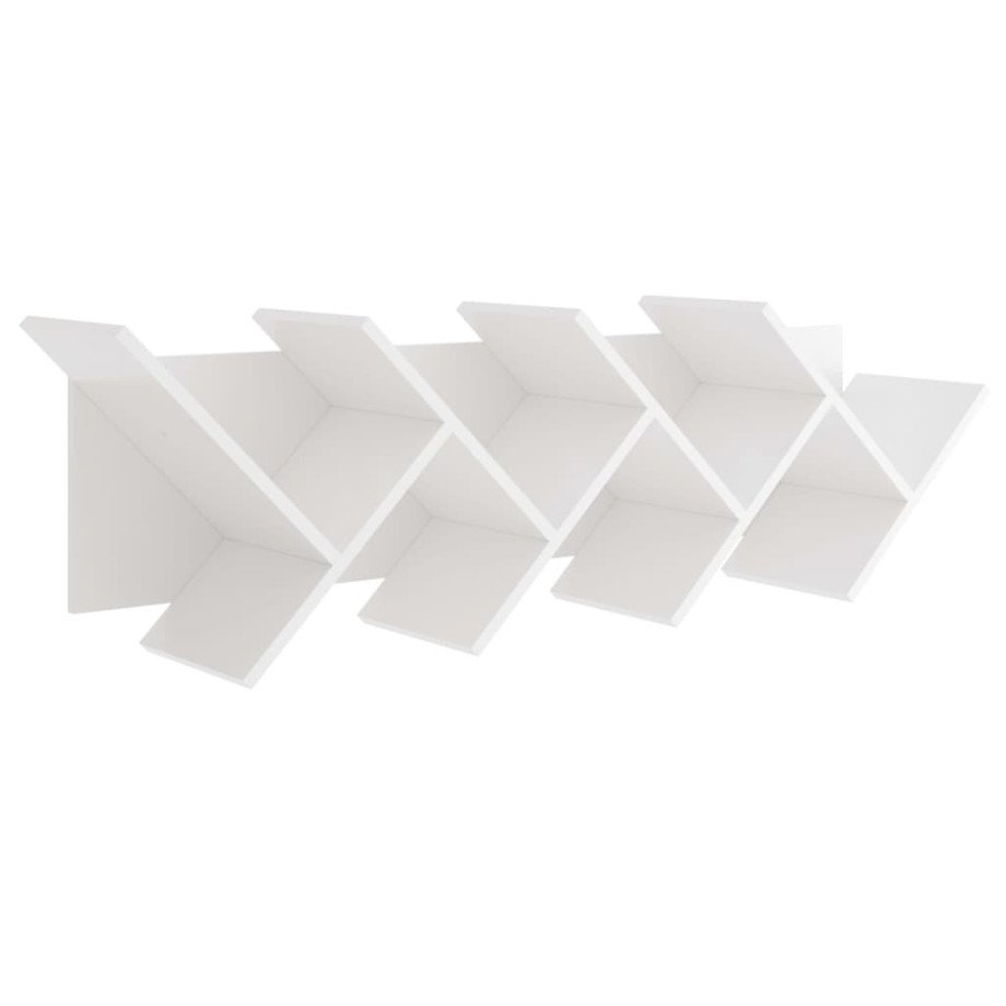 FMD Boekenplank zwevend geometrisch wit afbeelding 1