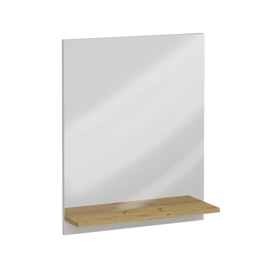 FMD Wandspiegel met schap 54,5x13,5x67,5 cm artisan eiken afbeelding 1