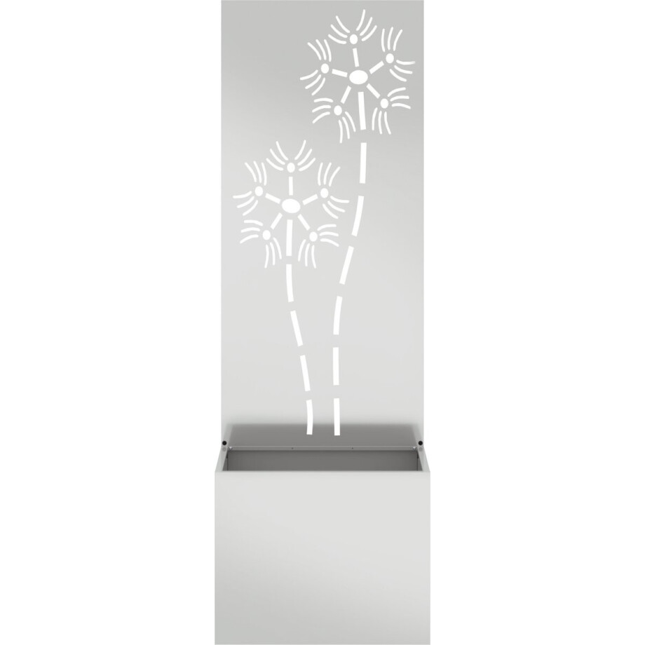 vidaXL - Tuin - Privacy - Scherm - Bloemen - Zilver - 50 - x - 32 - x - 150 - cm vidaXL - Tuin - Privacy - Scherm - Bloemen - Zilver - 50 - x - 32 - x - 150 - cm afbeelding 1