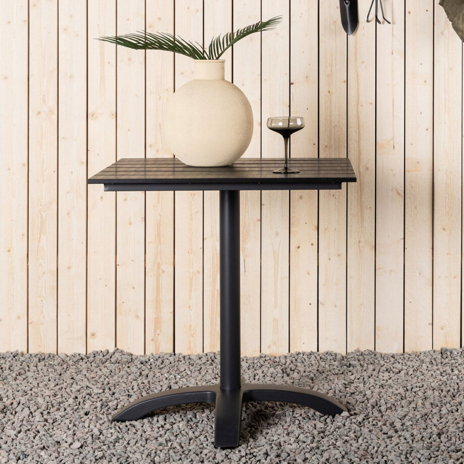 Nohr Outdoor Bistrotafel 'Corrine' 70 x 70cm, kleur Zwart afbeelding 1
