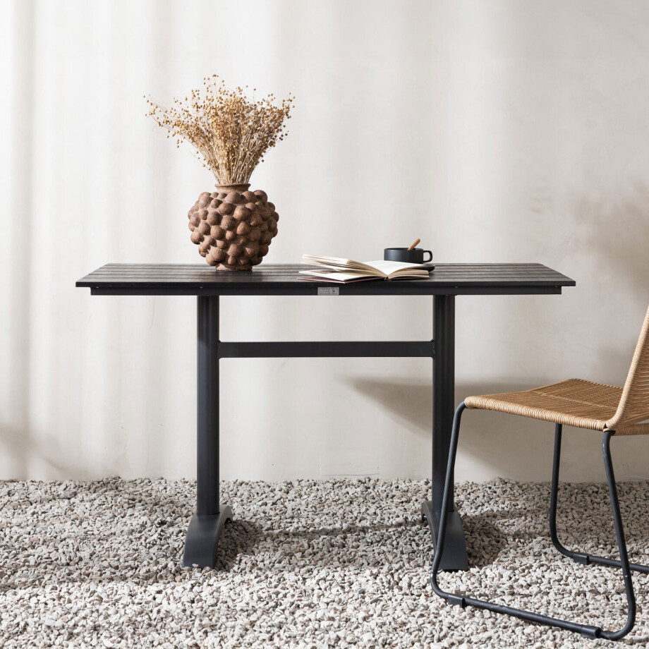 Nohr Tuintafel 'Bianka' 120 x 70cm, kleur Zwart Nohr Tuintafel 'Bianka' 120 x 70cm, kleur Zwart afbeelding 1