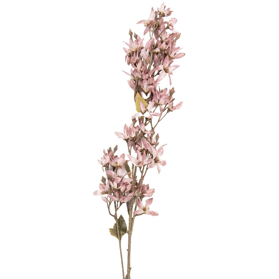 Clayre & Eef Kunstbloem - Zijden 95 cm Roze Kunststof Kunstbloemen afbeelding 1