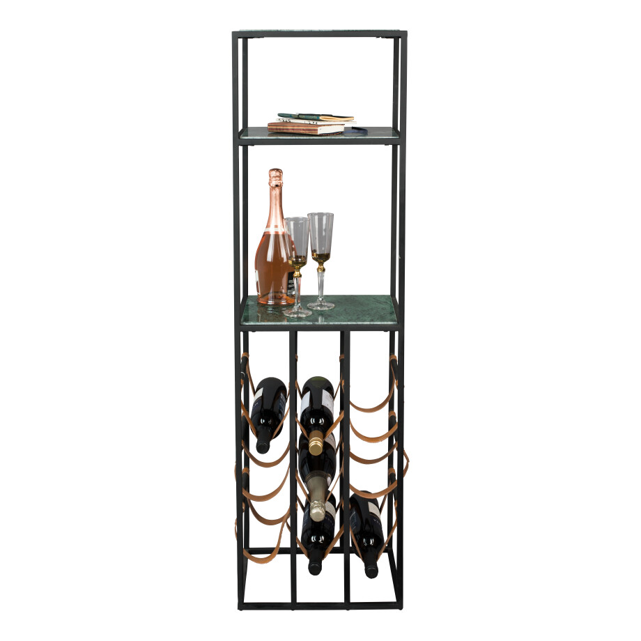 Dutchbone Wijnkast 'Mil' Groen marmer, 125.5 x 36cm afbeelding 1