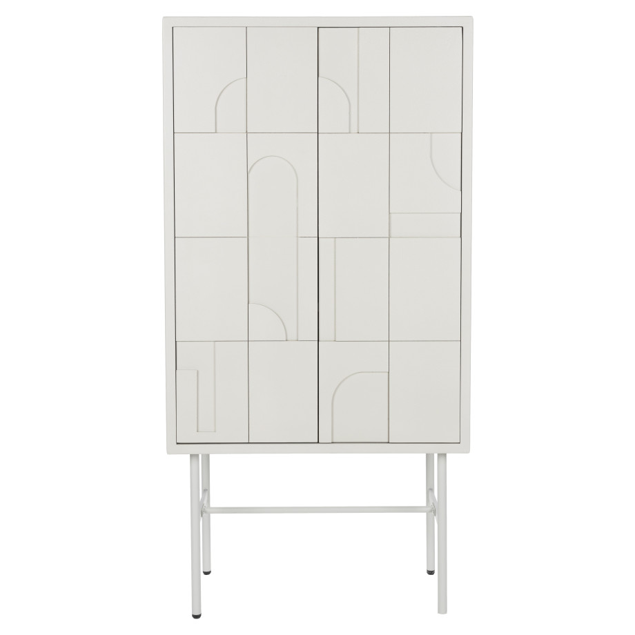 ZILT Opbergkast 'Hernandez' 140 x 70cm, kleur Beige afbeelding 