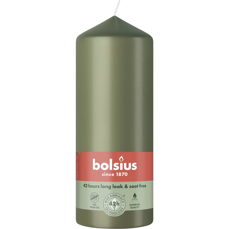 Bolsius Stompkaars 150/58 Fresh Olive (1 stuk) afbeelding 1