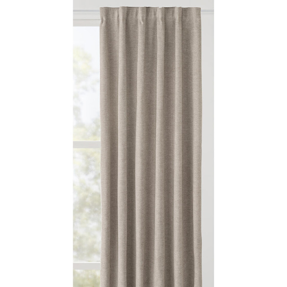 Leen Bakker - Gordijn Mara - Semi-verduisterend - 140x280 Cm (1 Stuk) - Polyester - Beige Leen Bakker - Gordijn Mara - Semi-verduisterend - 140x280 Cm (1 Stuk) - Polyester - Beige afbeelding 1
