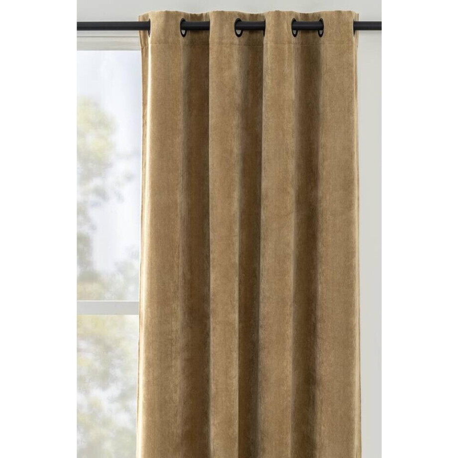 1+1 Gratis Leen Bakker - Gordijn Maya - Licht - 140x280 Cm (1 Stuk) - Polyester - Bruin 1+1 Gratis Leen Bakker - Gordijn Maya - Licht - 140x280 Cm (1 Stuk) - Polyester - Bruin afbeelding 1