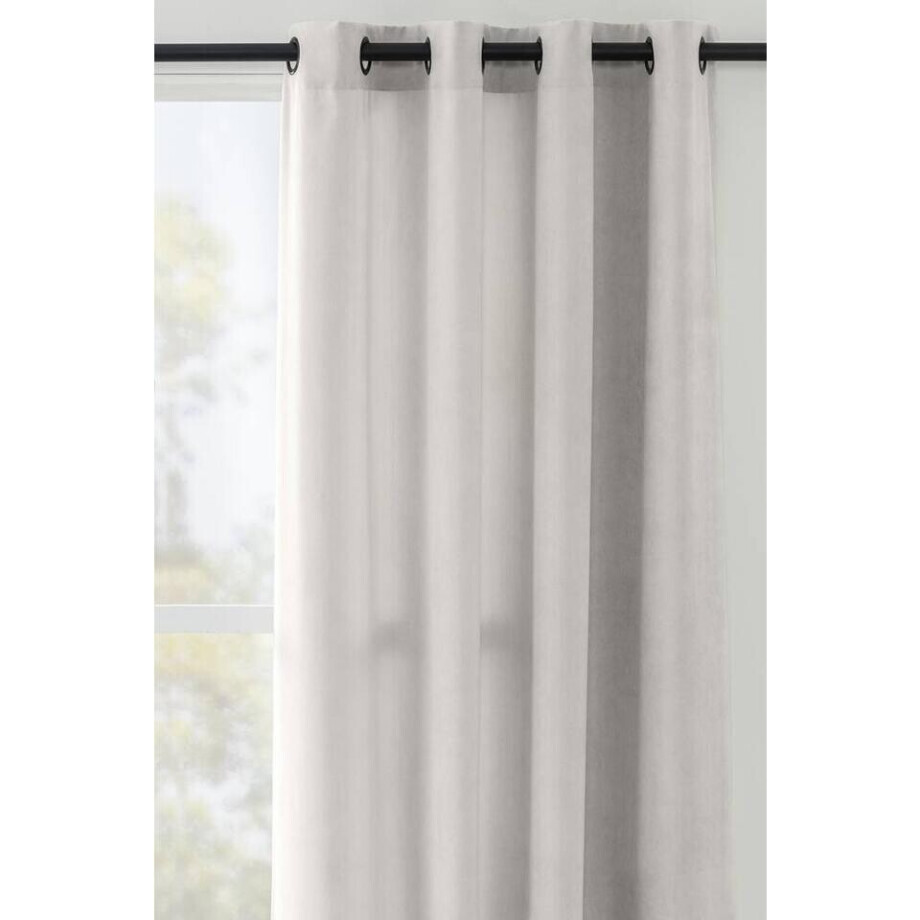1+1 Gratis Leen Bakker - Gordijn Maya - Off-white - 140x280 Cm (1 Stuk) - Polyester - Wit 1+1 Gratis Leen Bakker - Gordijn Maya - Off-white - 140x280 Cm (1 Stuk) - Polyester - Wit afbeelding 1