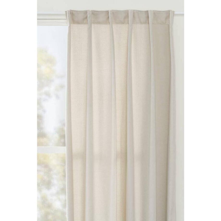 Leen Bakker - Gordijn Emma - Off White - 140x280 Cm (1 Stuk) - Polyester - Wit Leen Bakker - Gordijn Emma - Off White - 140x280 Cm (1 Stuk) - Polyester - Wit afbeelding 1