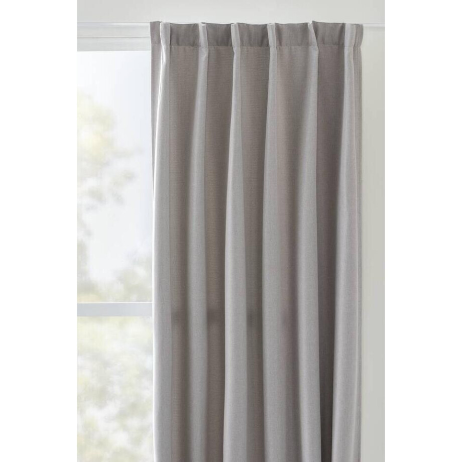 Leen Bakker - Gordijn Miran - Zand - 140x280 Cm (1 Stuk) - Polyester - Beige Leen Bakker - Gordijn Miran - Zand - 140x280 Cm (1 Stuk) - Polyester - Beige afbeelding 1