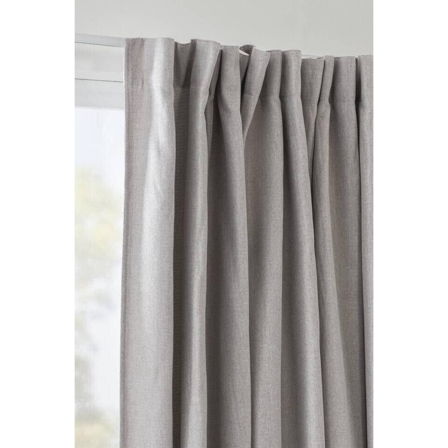 Leen Bakker - Gordijn Miran XL - Zand - 280x280 Cm (1 Stuk) - Polyester - Beige afbeelding 1