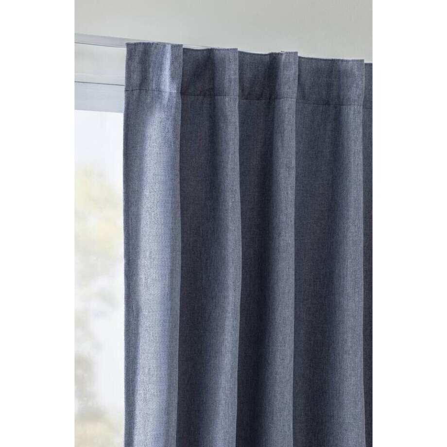 Leen Bakker - Gordijn Miran - 140x280 Cm (1 Stuk) - Polyester - Blauw Leen Bakker - Gordijn Miran - 140x280 Cm (1 Stuk) - Polyester - Blauw afbeelding 1