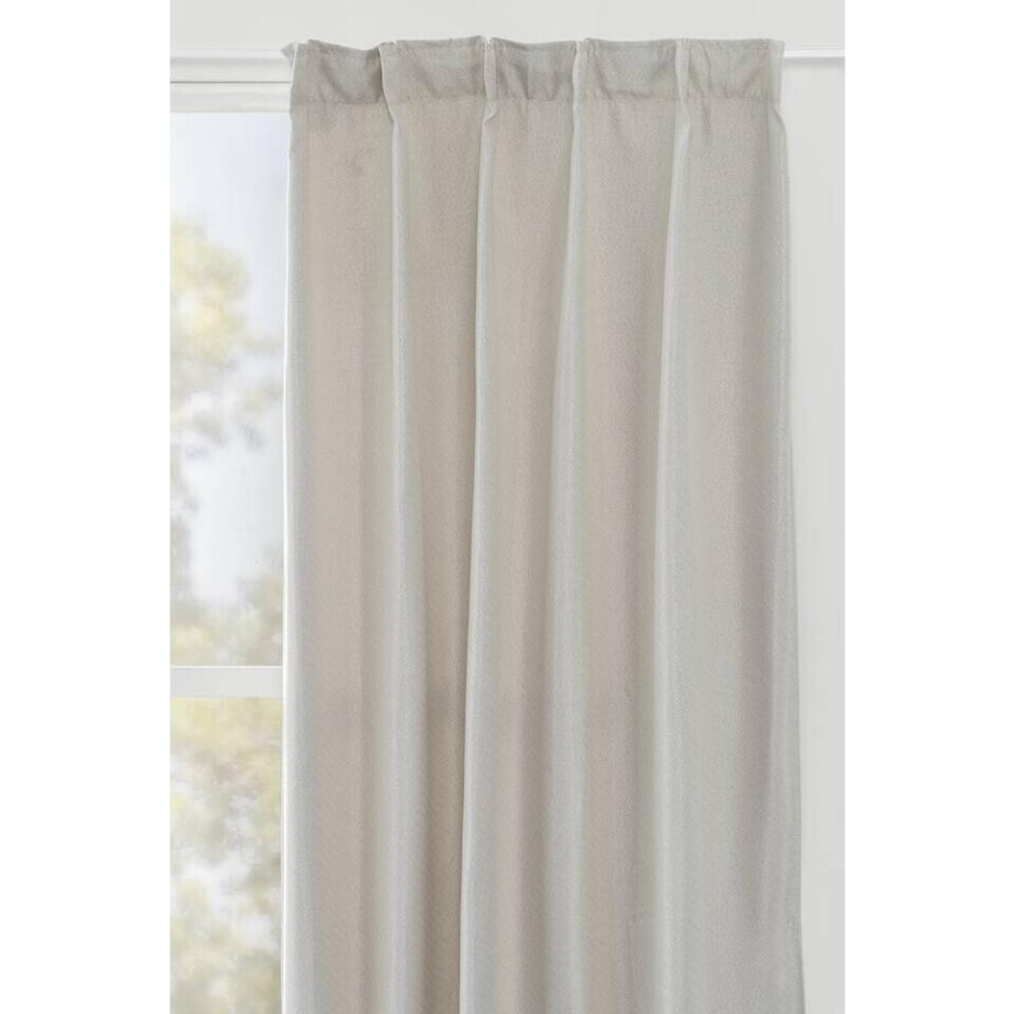 Leen Bakker - Gordijn Luca - Zand - 140x280 Cm (1 Stuk) - Polyester - Beige Leen Bakker - Gordijn Luca - Zand - 140x280 Cm (1 Stuk) - Polyester - Beige afbeelding 1