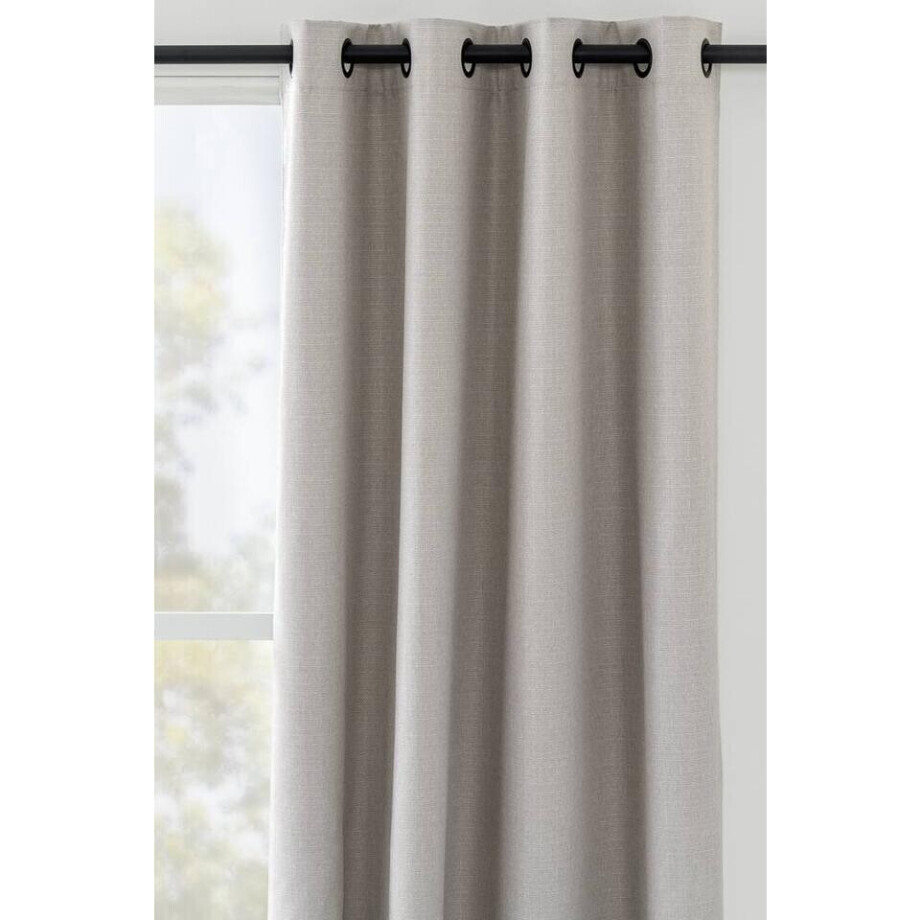 Leen Bakker - Gordijn Kai - 135x280 Cm (1 Stuk) - Polyester - Beige Leen Bakker - Gordijn Kai - 135x280 Cm (1 Stuk) - Polyester - Beige afbeelding 1