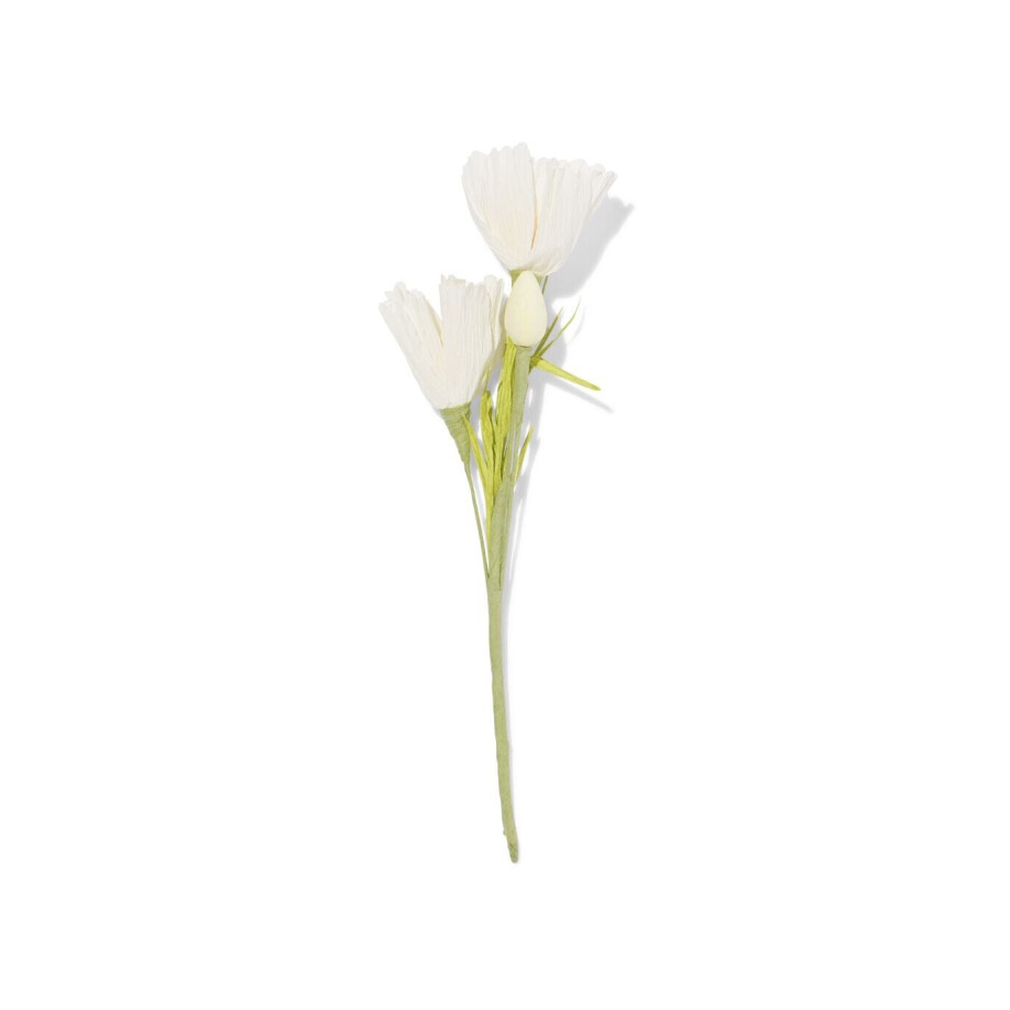 HEMA HEMA Kunstbloem 24cm Papier Wit (wit) afbeelding 1