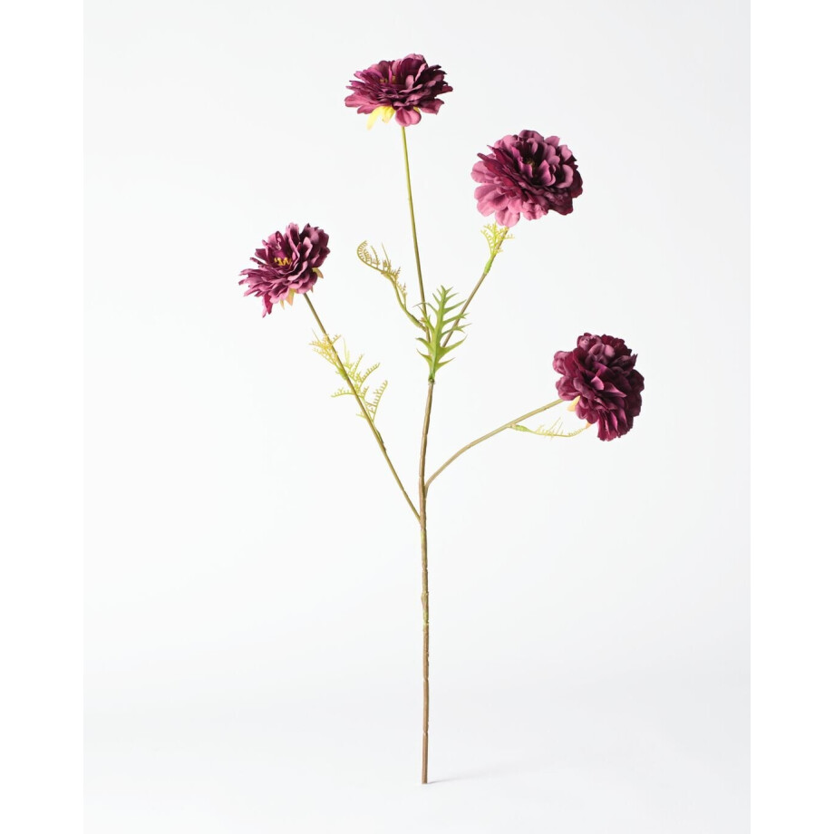 HEMA HEMA Kunstbloem Zinnia 55cm Donkerpaars (donkerpaars) afbeelding 1