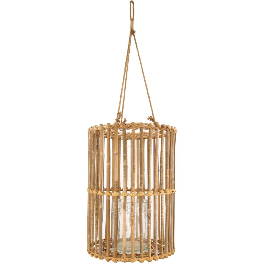 Dijk Natural Collections - Lantaarn Bamboo met glas - 28 x 38 cm Dijk Natural Collections - Lantaarn Bamboo met glas - 28 x 38 cm afbeelding 1