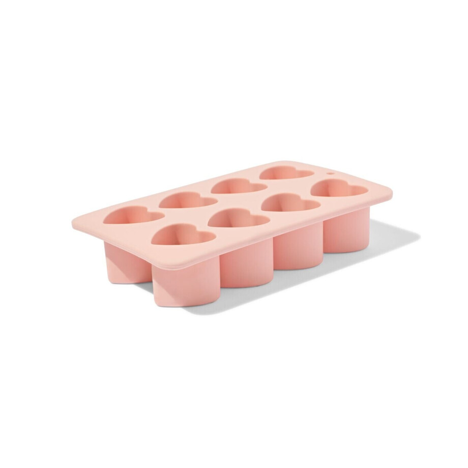 HEMA HEMA Ijsklontenmaker 18x11x4cm Hartjes Roze HEMA HEMA Ijsklontenmaker 18x11x4cm Hartjes Roze afbeelding