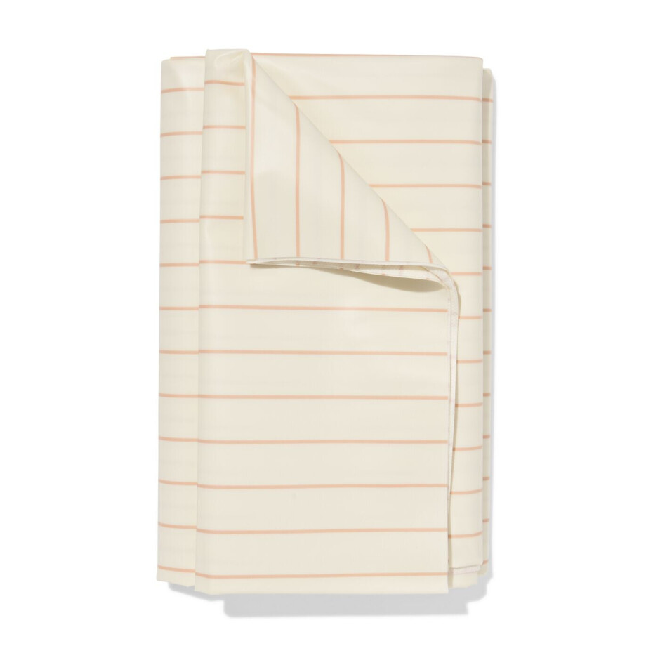 HEMA HEMA Tafelkleed Waterafstotend Strepen Crème afbeelding 