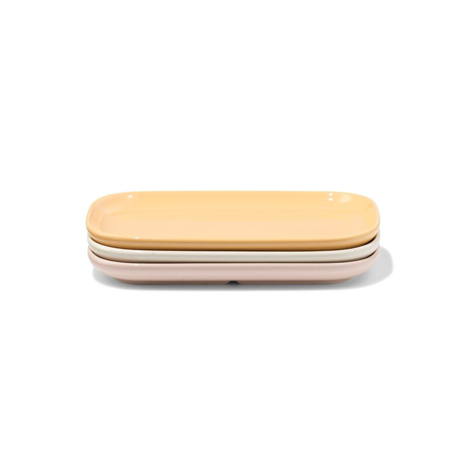 HEMA HEMA Serveerschaaltjes 17x9cm Keramiek - 3 Stuks afbeelding 
