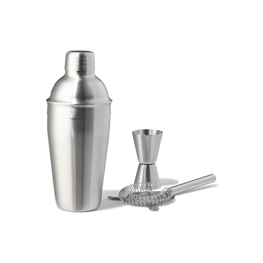HEMA HEMA Cocktailshaker Set 500ml Rvs afbeelding 