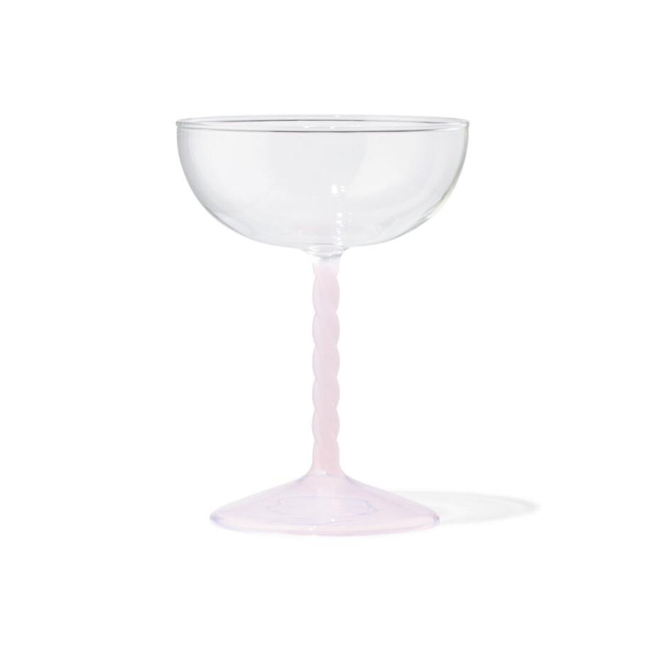 HEMA HEMA Espresso Martini Glas Roze HEMA HEMA Espresso Martini Glas Roze afbeelding