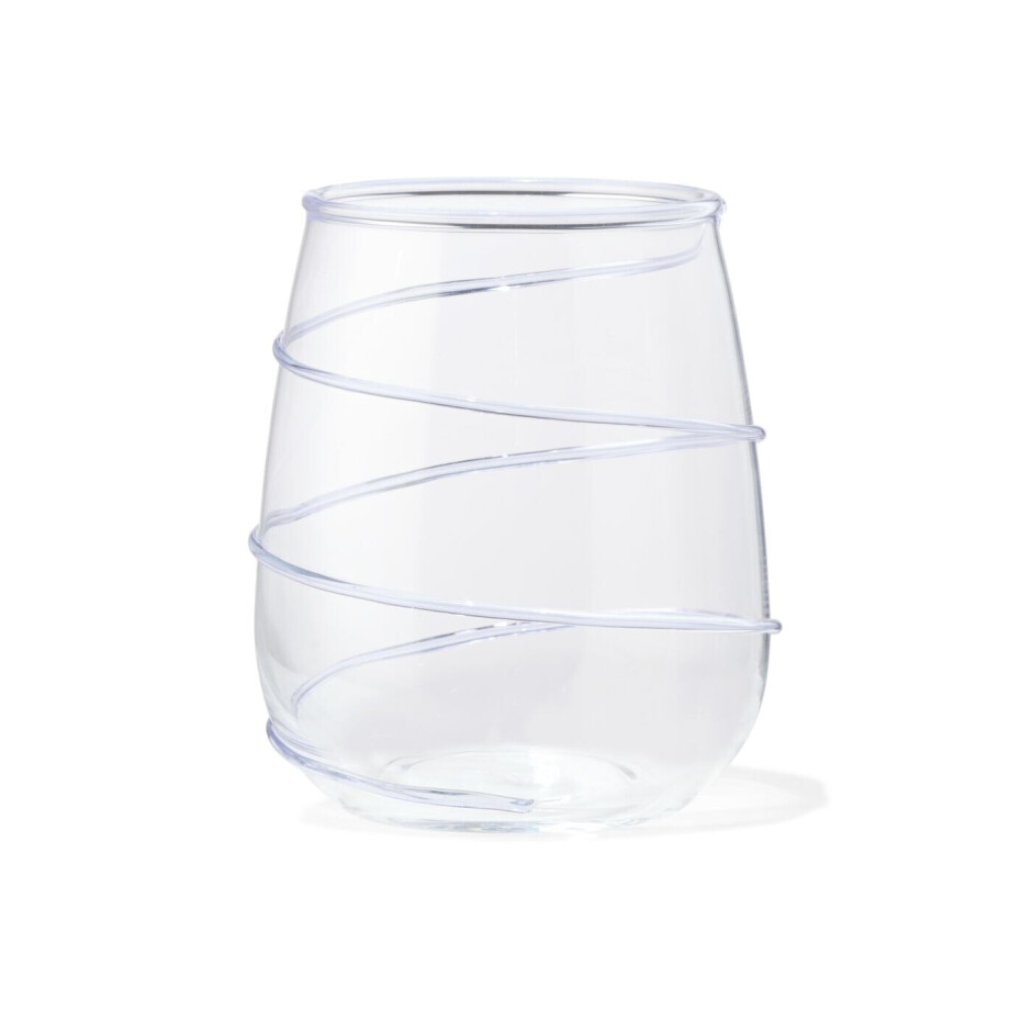 HEMA HEMA Waterglas Spiraal Blauw afbeelding 