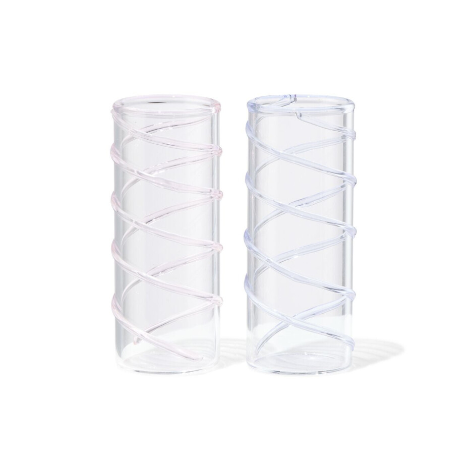 HEMA HEMA Borrelglaasjes Spiraal - 2 Stuks afbeelding 