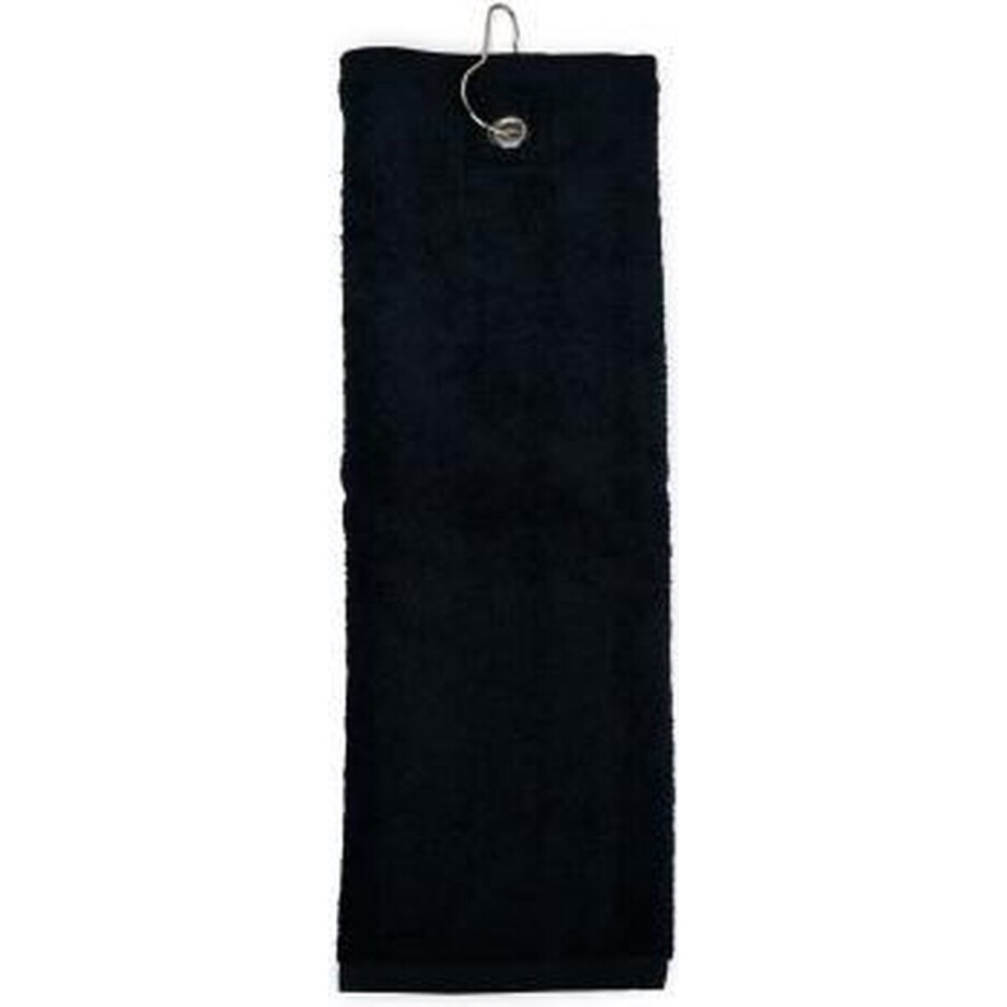 The One Golfhanddoek 450 gram Zwart The One Golfhanddoek 450 gram Zwart afbeelding 1