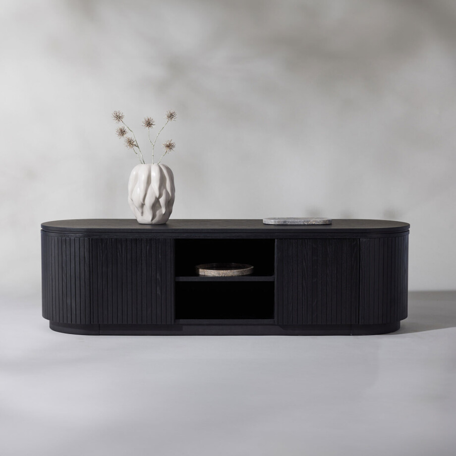 Nohr TV-meubel 'Elouise' 160cm, kleur Zwart afbeelding 1