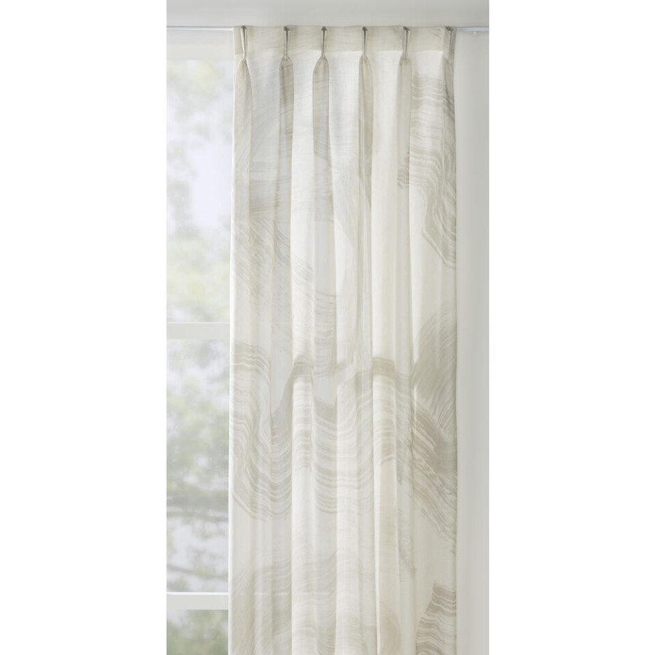 Leen Bakker - Inbetween Jolanda Beachwaves - Linnen - Polyester/Linnen/Gerecycled Kunststof - Wit - H300 Cm afbeelding 1