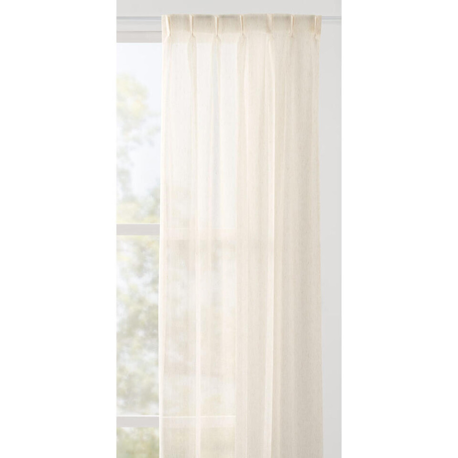 Leen Bakker - Inbetween Jules Transparant - Off-white - Polyester/Linnen - Wit - H297 Cm afbeelding 1
