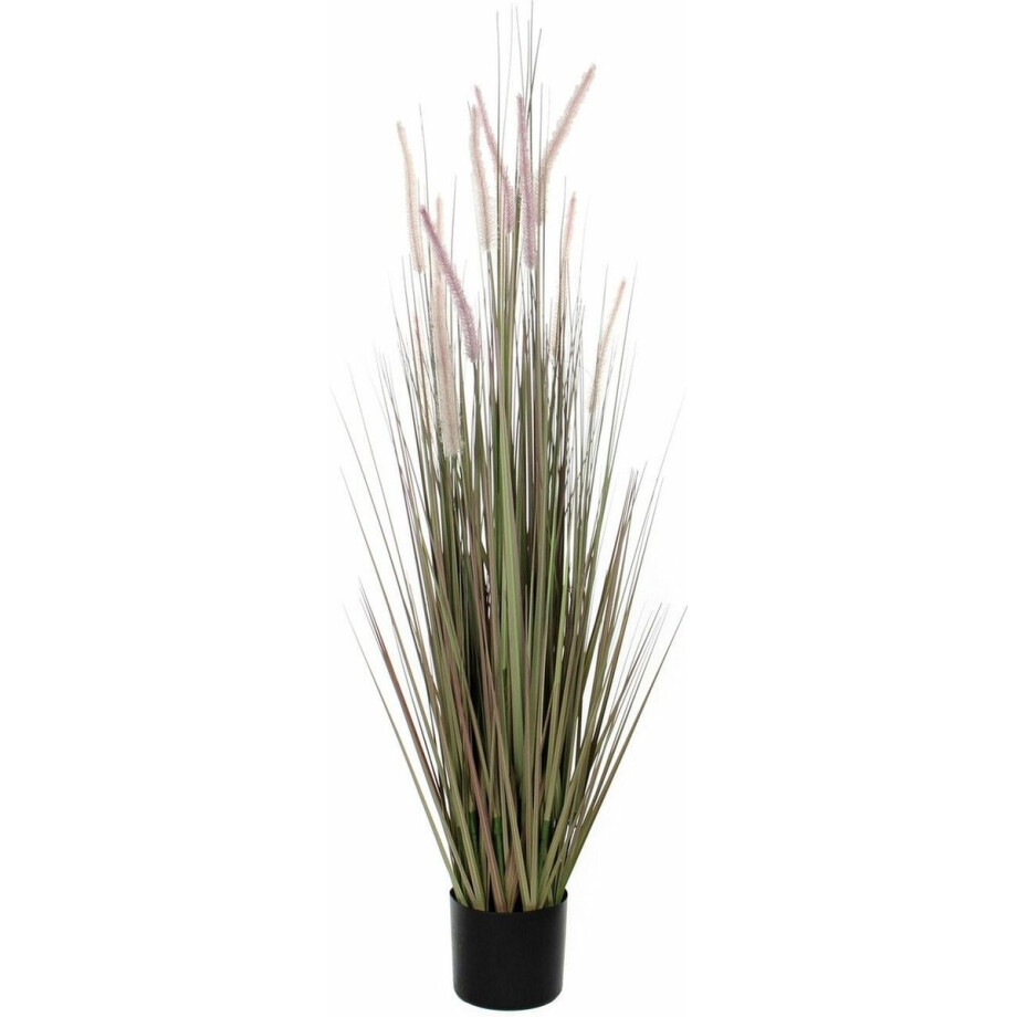 Mica Decorations - gras pluim kunstplant - groen/paars - H150 x D60 cm Mica Decorations - gras pluim kunstplant - groen/paars - H150 x D60 cm afbeelding 1