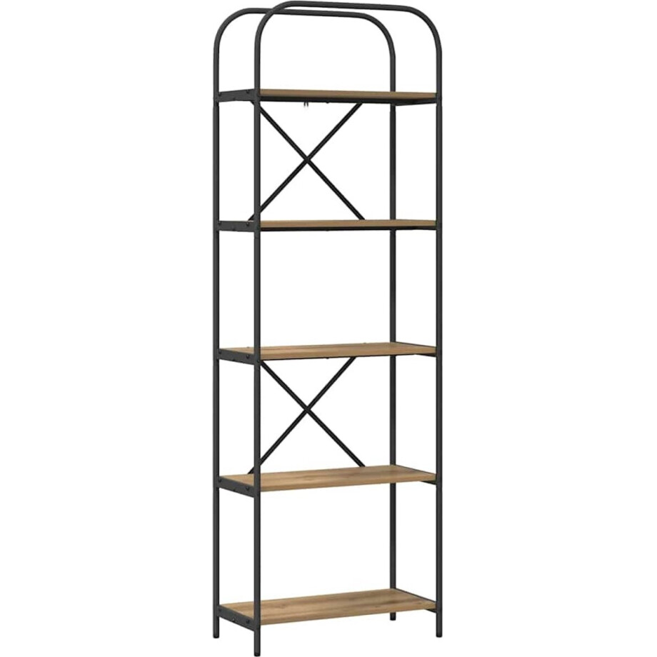 vidaXL - Boekenplank - Artisan - Eiken - 60 - x - 30 - x - 183 - cm - Bewerkt - hout vidaXL - Boekenplank - Artisan - Eiken - 60 - x - 30 - x - 183 - cm - Bewerkt - hout afbeelding 1