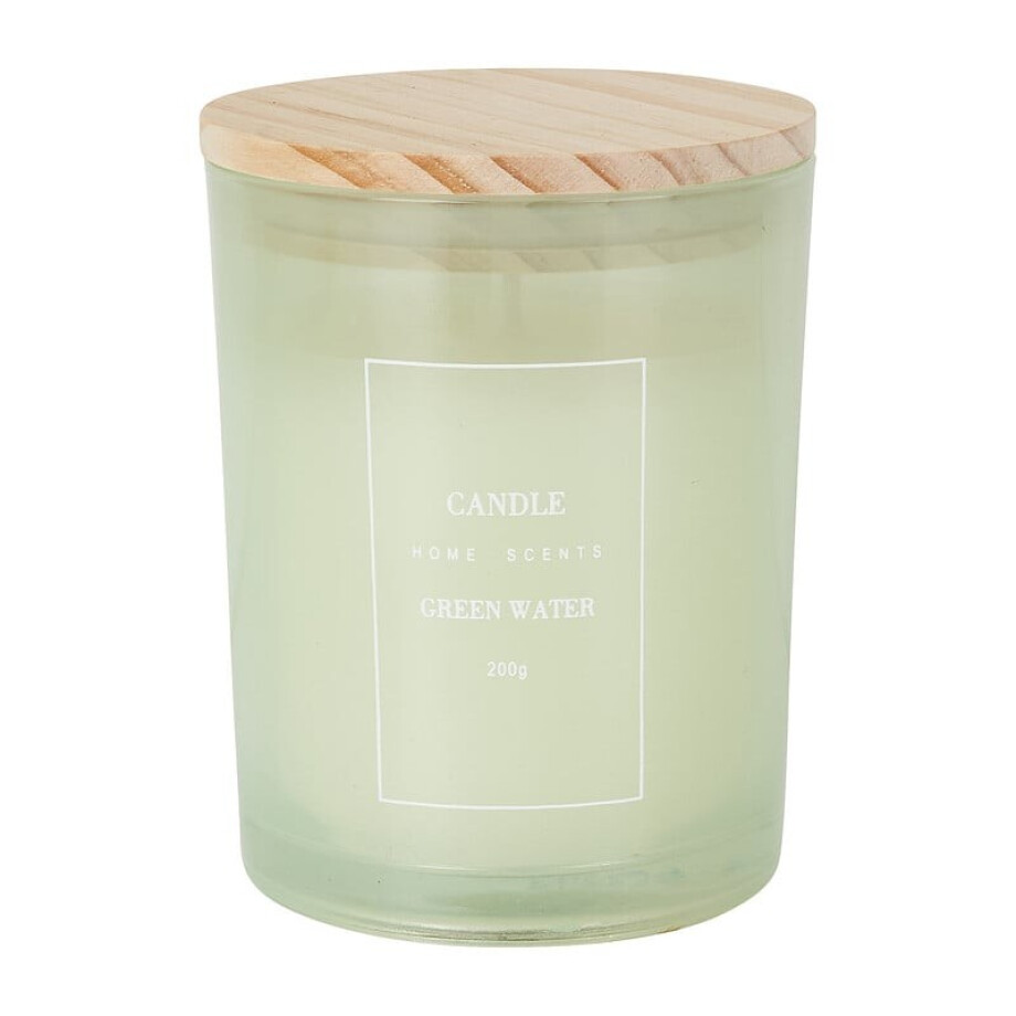 Geurkaars - green water - ø8x10 cm afbeelding 