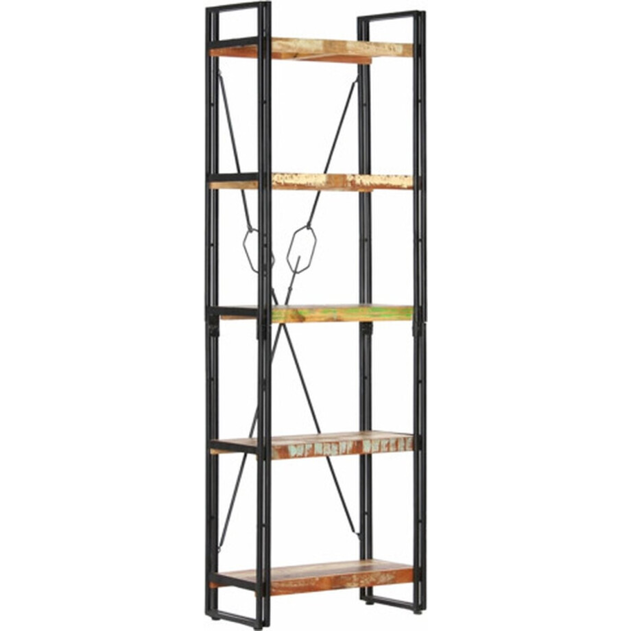 vidaXL - Boekenkast - met - 5 - schappen - 60x30x180 - cm - massief - gerecycled - hout afbeelding 1