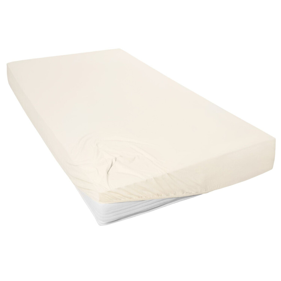 Primera Jersey hoeslaken (Ecru, 90-100 x 200 cm) Primera Jersey hoeslaken (Ecru, 90-100 x 200 cm) afbeelding 1