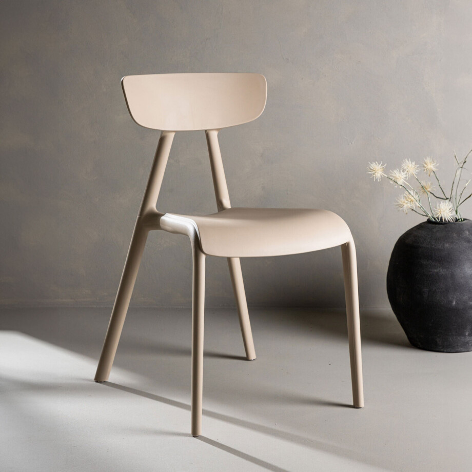 Nohr Eetkamerstoel 'Ziyad' Kunststof, kleur Beige afbeelding 1