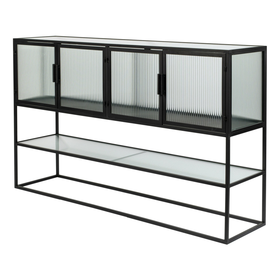 Dutchbone Dressoir 'Boli' Glas en metaal, 150cm afbeelding 