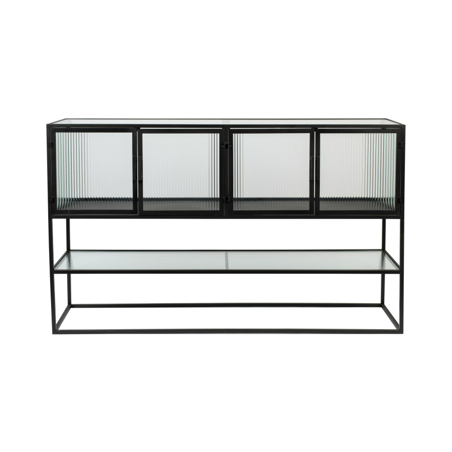 Dutchbone Dressoir 'Boli' Glas en metaal, 150cm afbeelding 