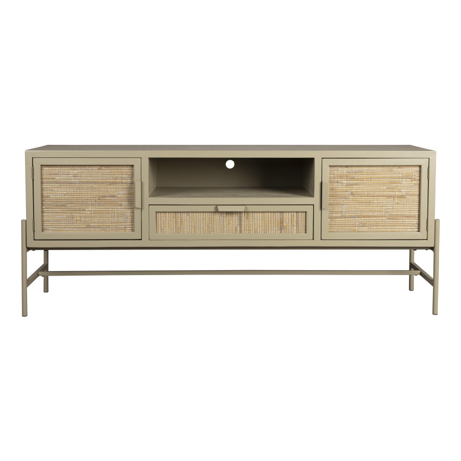 Dutchbone TV-meubel 'Yasu' Rattan, 148cm, kleur Beige afbeelding 1