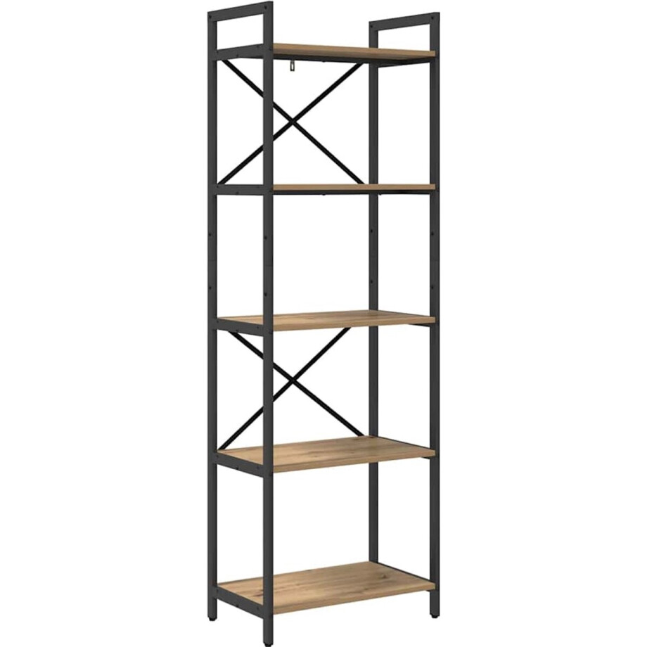 vidaXL - Boekenplank - 5-laags - 56 - x - 34 - x - 171 - cm - Bewerkt - hout - Artisan - Eiken vidaXL - Boekenplank - 5-laags - 56 - x - 34 - x - 171 - cm - Bewerkt - hout - Artisan - Eiken afbeelding 1