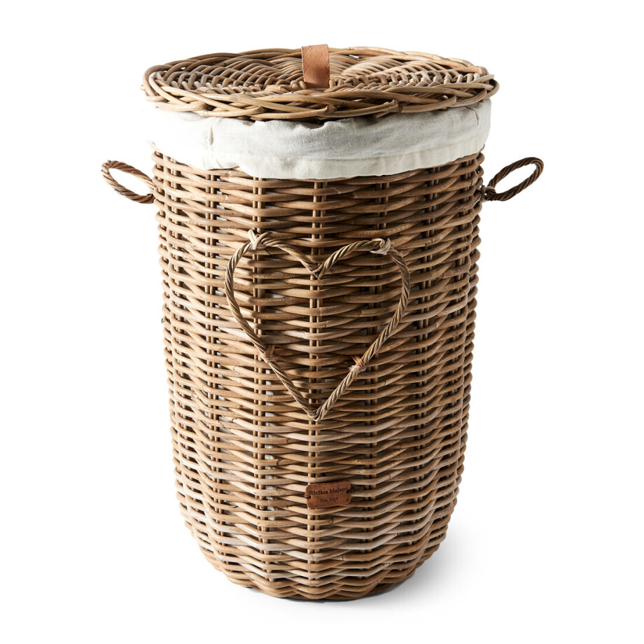 Wasmand Rustic Rattan Heart afbeelding 1