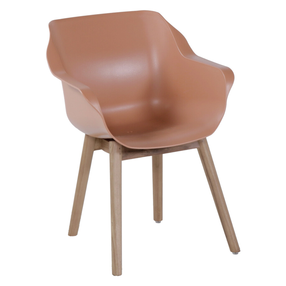 Hartman Tuinstoel 'Sophie Teak' met armleuning, kleur Roze Hartman Tuinstoel 'Sophie Teak' met armleuning, kleur Roze afbeelding 1