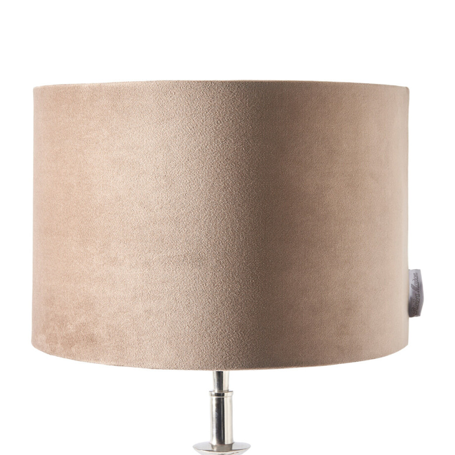 Rivièra Maison Lampenkap 'Cylinder' Velvet, Ø30cm, kleur Zand Rivièra Maison Lampenkap 'Cylinder' Velvet, Ø30cm, kleur Zand afbeelding 1